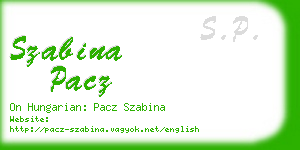 szabina pacz business card